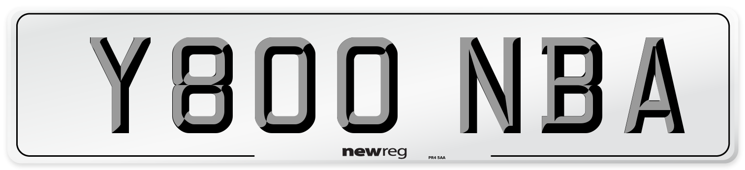Y800 NBA Number Plate from New Reg